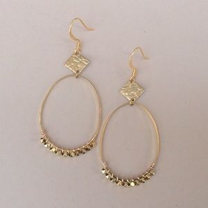 New handcrafted earrings nugget beaded